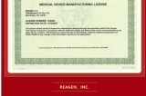 喜報 | REAGEN, INC.榮獲美國加州衛(wèi)生局頒發(fā)的醫(yī)療器械生產(chǎn)許可證，開啟全球化新篇章！